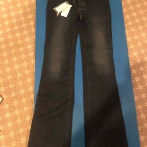 Gucci Jeans vintage bootleg new indigo dark blue 40 small 27
